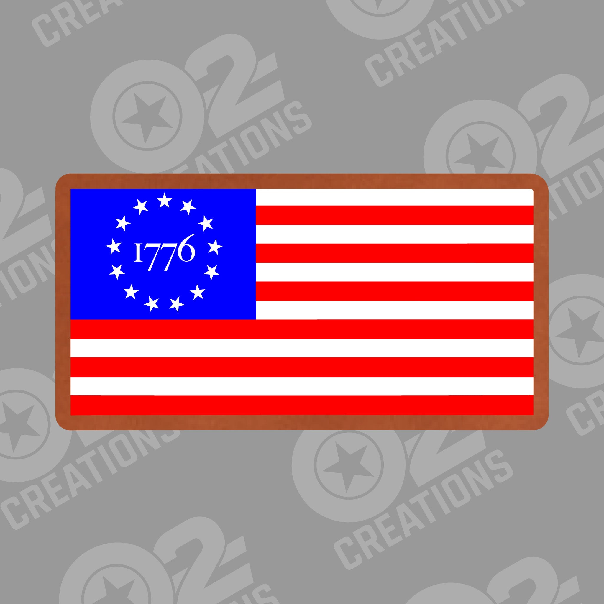 1776 Flag - Hat Patch