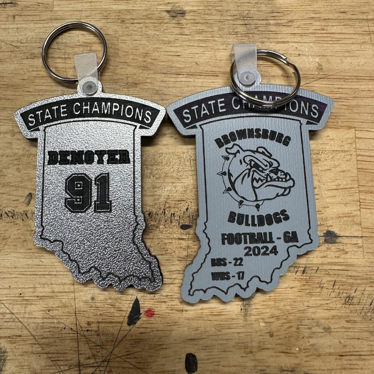 Back to Back STATE CHAMPS 2025 Ornament or Keychain - Brownsburg High School