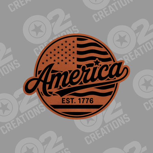 America Round - Hat Patch