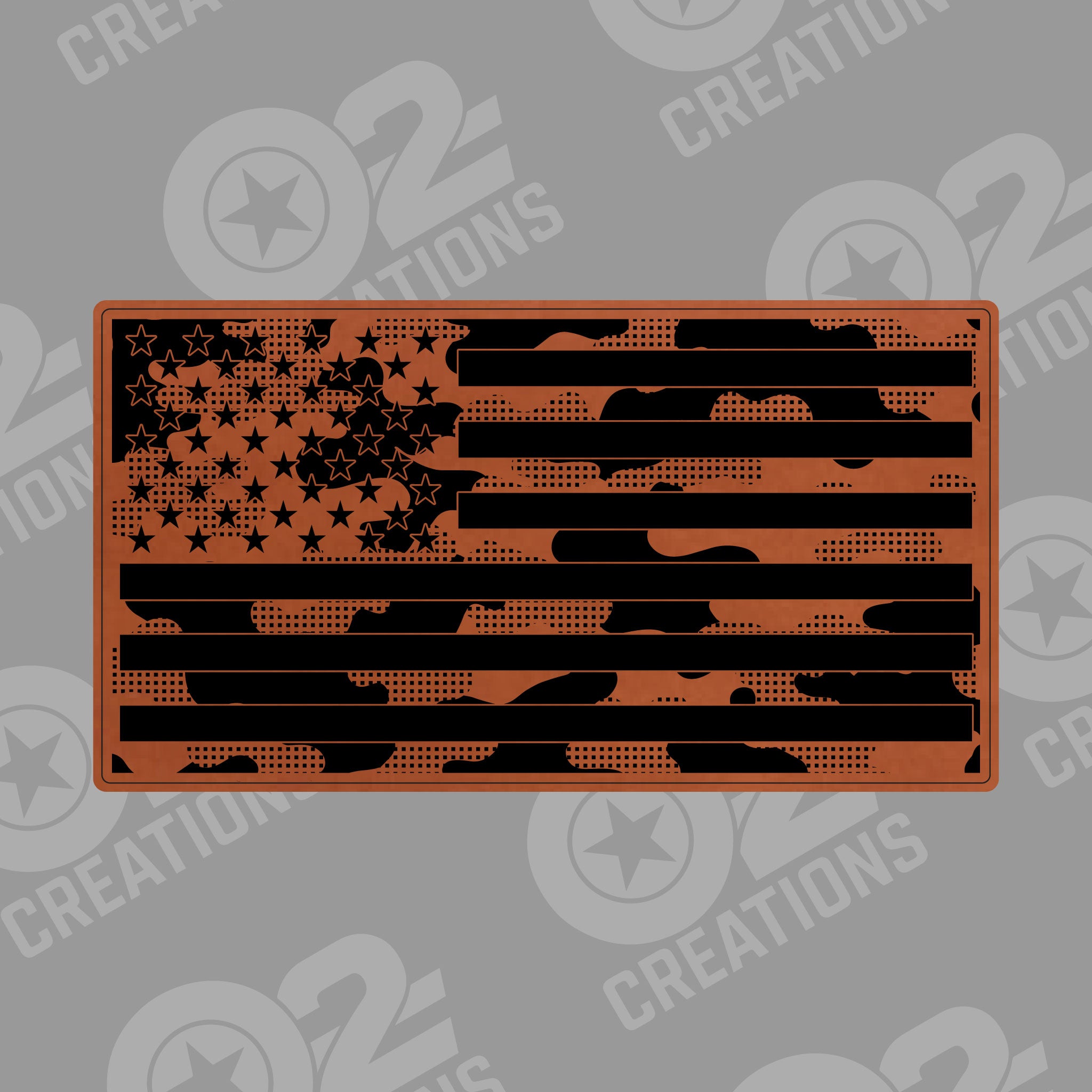 Camouflage American Flag - Hat Patch