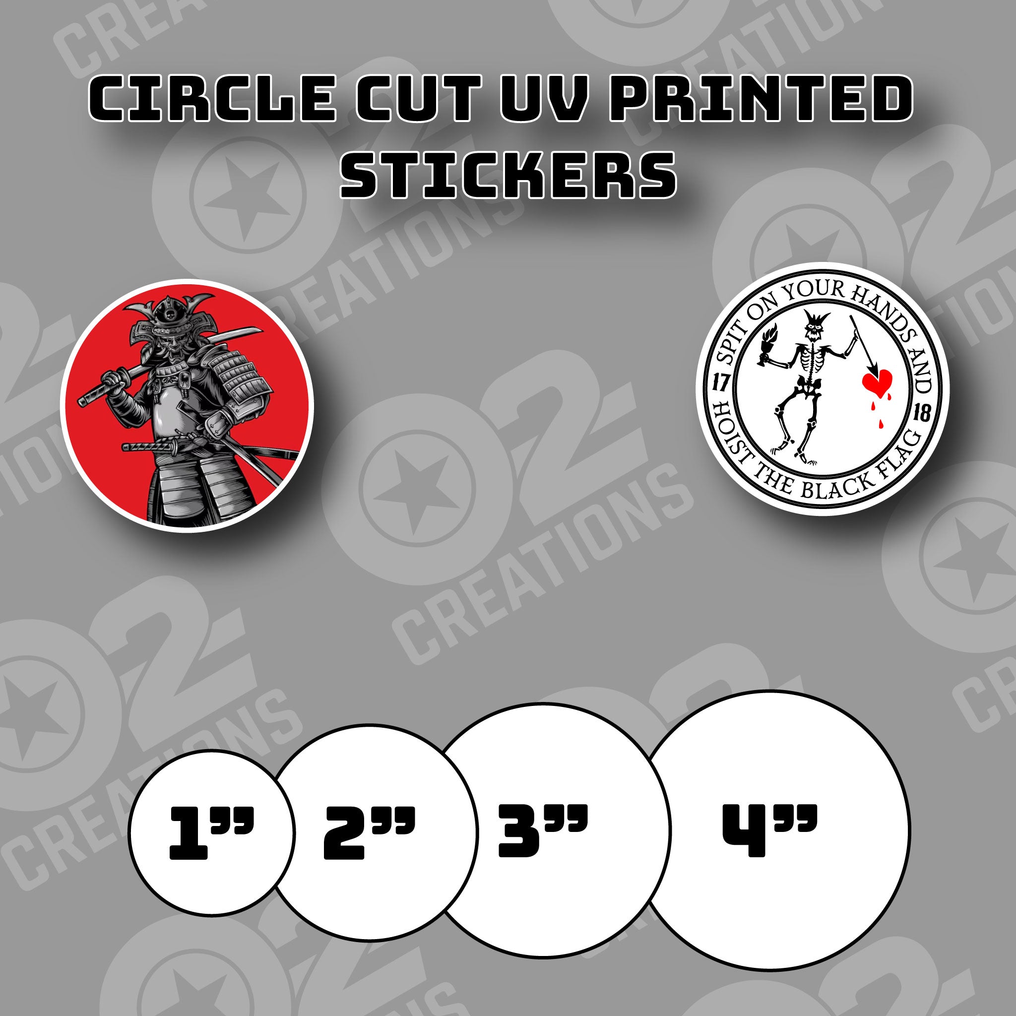 Circle UV Printed Vinyl Stickers