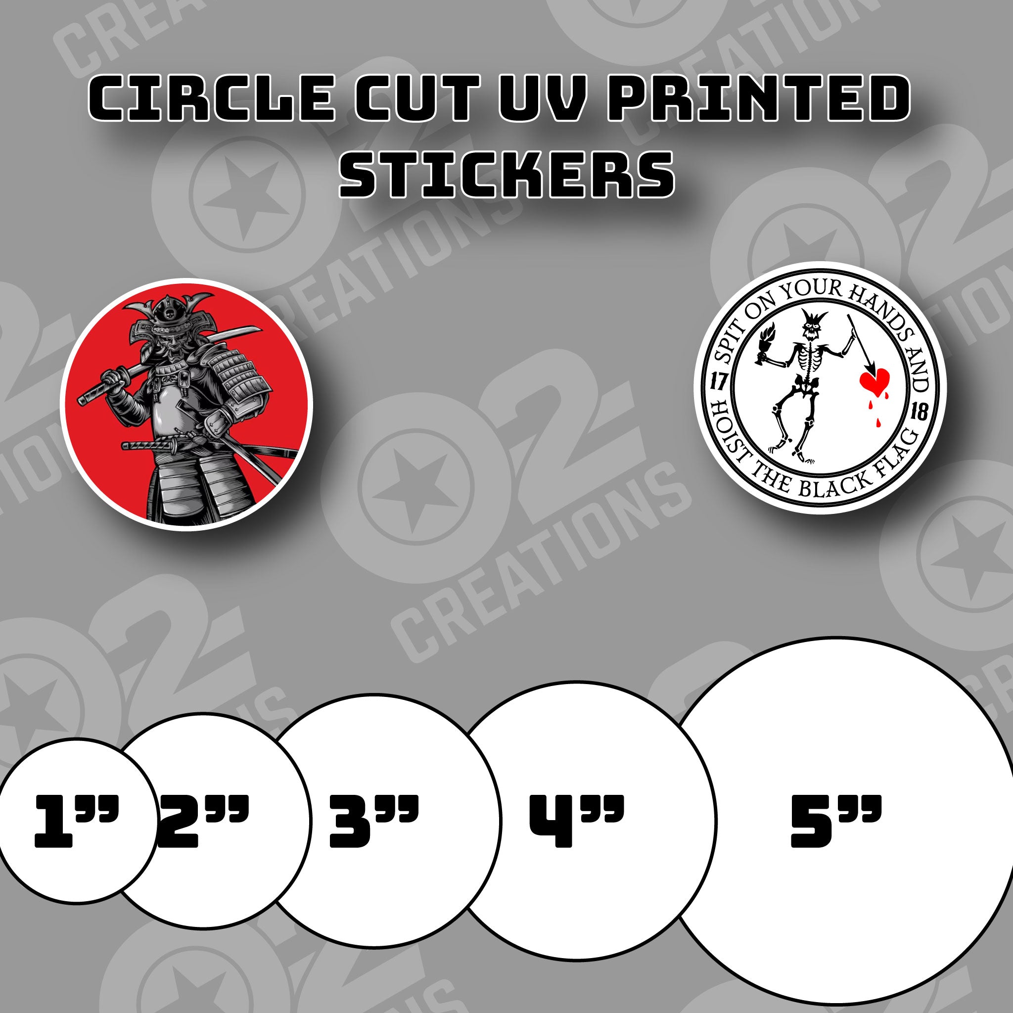 Circle UV Printed Vinyl Stickers