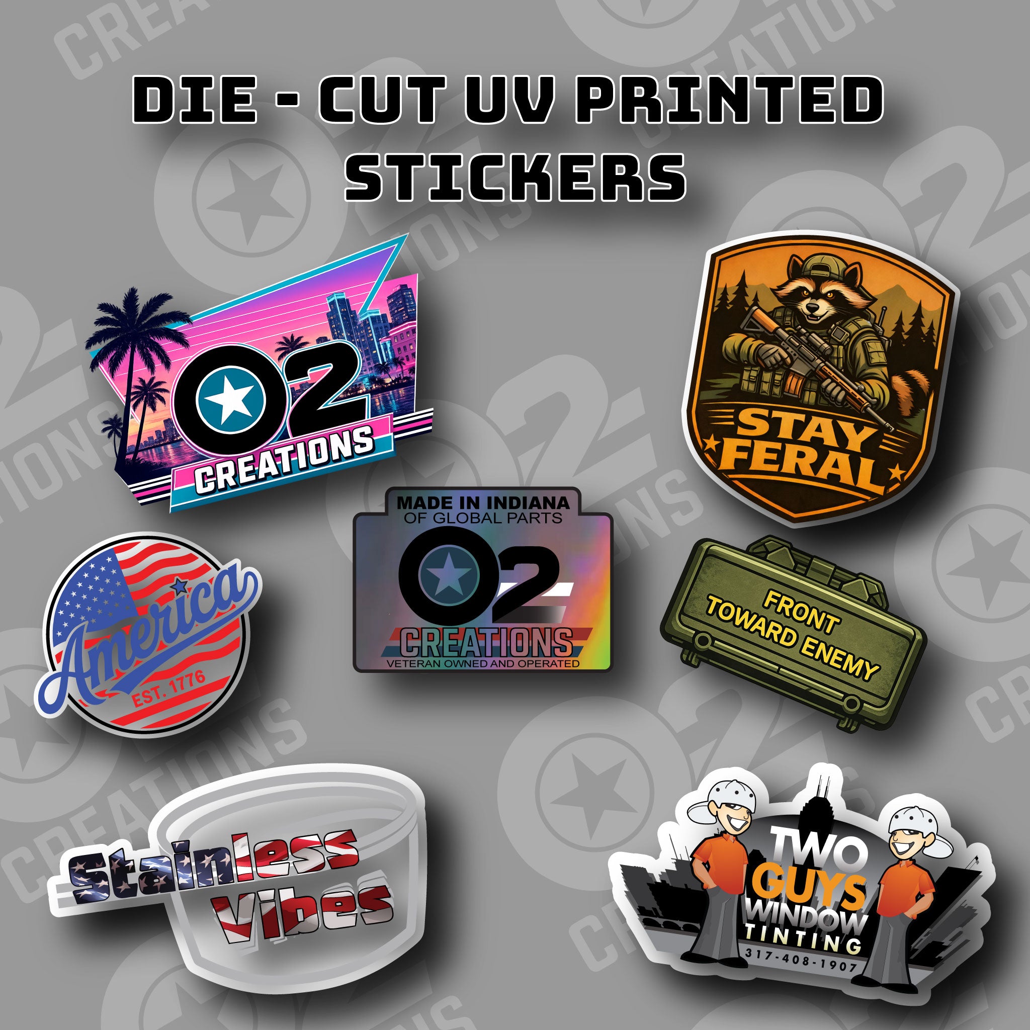 Die Cut UV Printed Vinyl Stickers