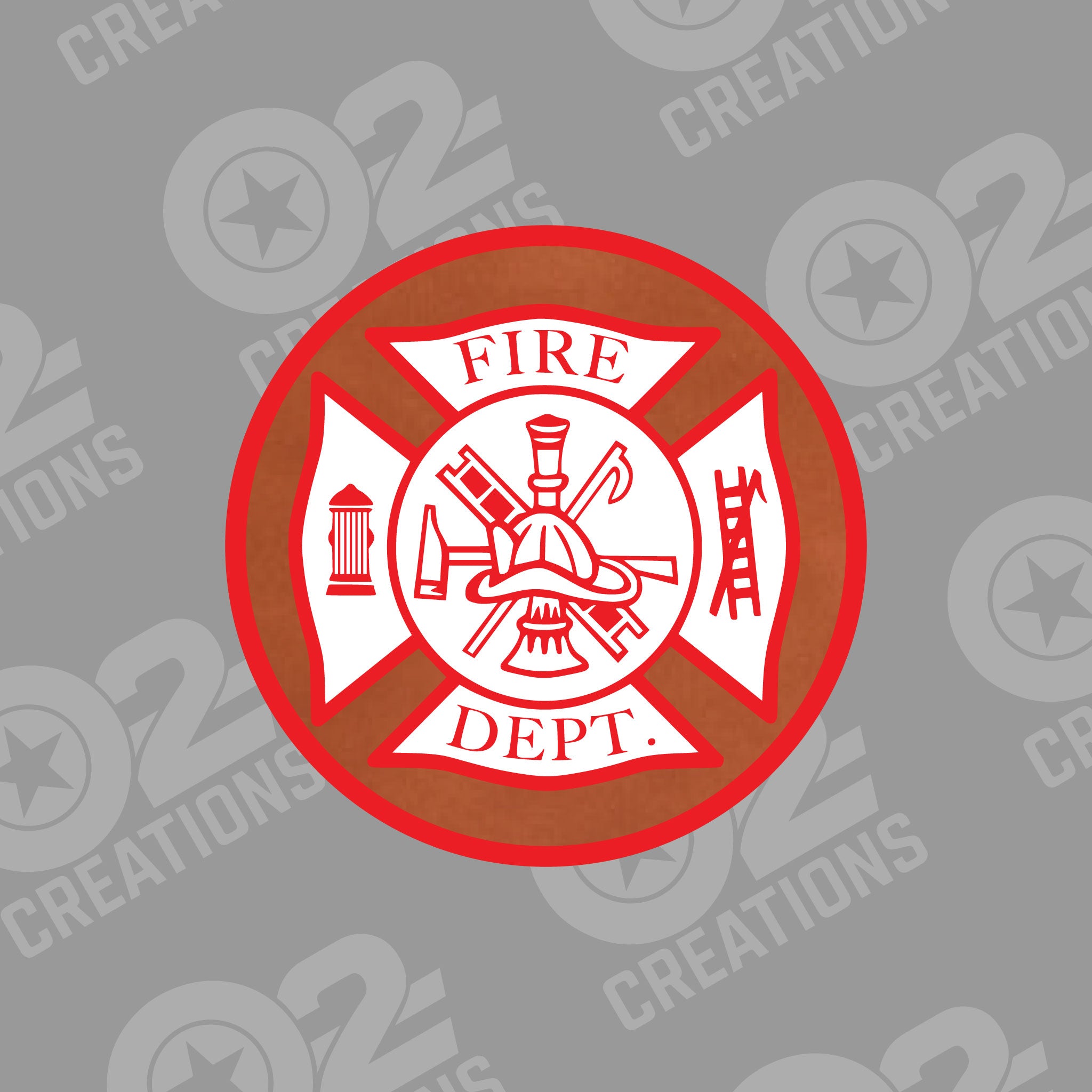 Firefighter Maltese Cross - Hat Patch