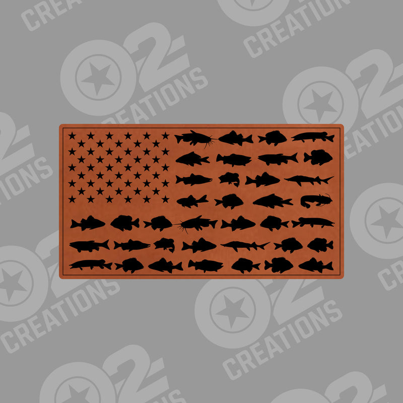 Freshwater Fish American Flag