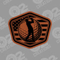 Golf American Flag - Hat Patch