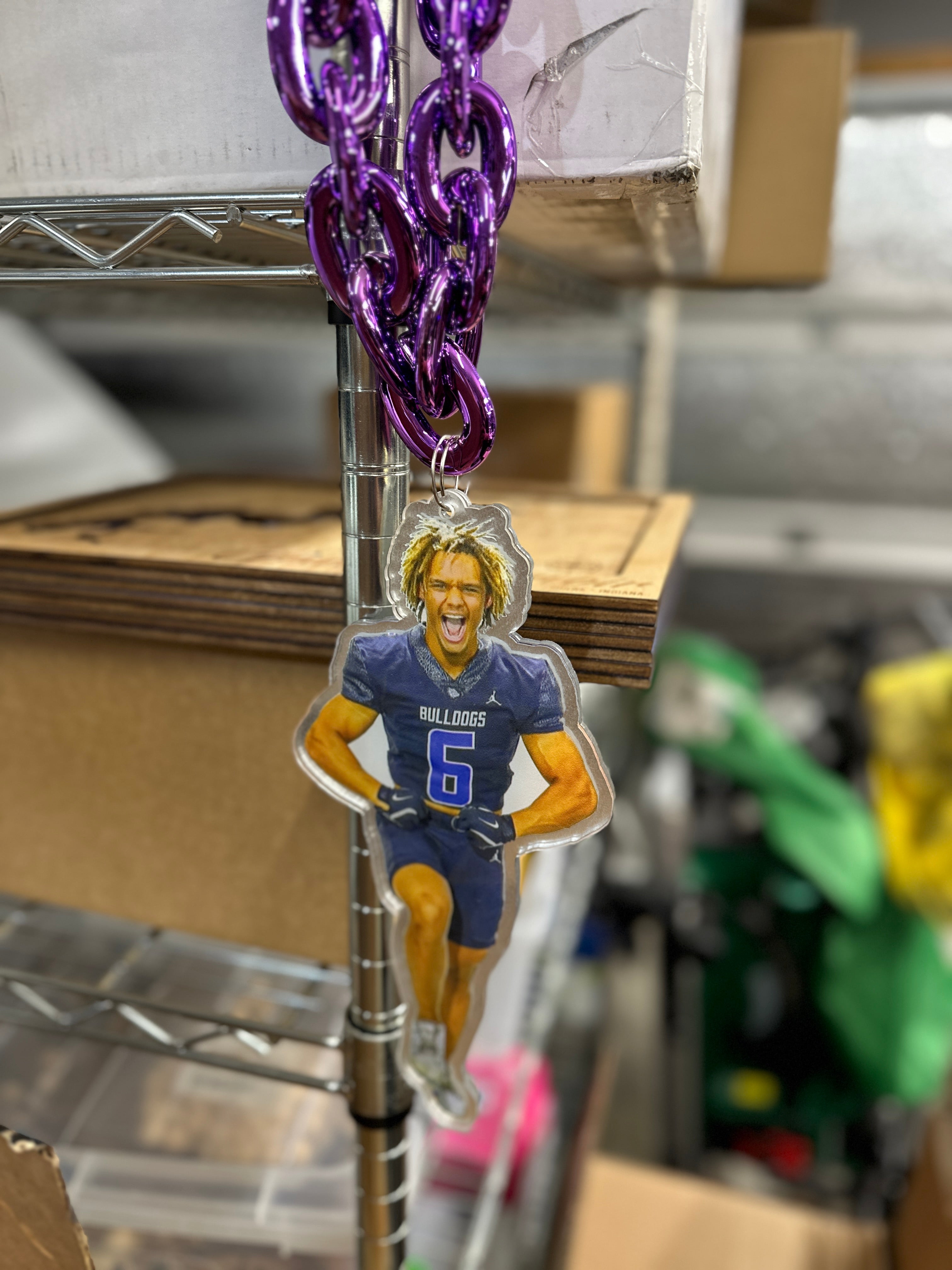 Oversized High School Mascot / Player Necklace