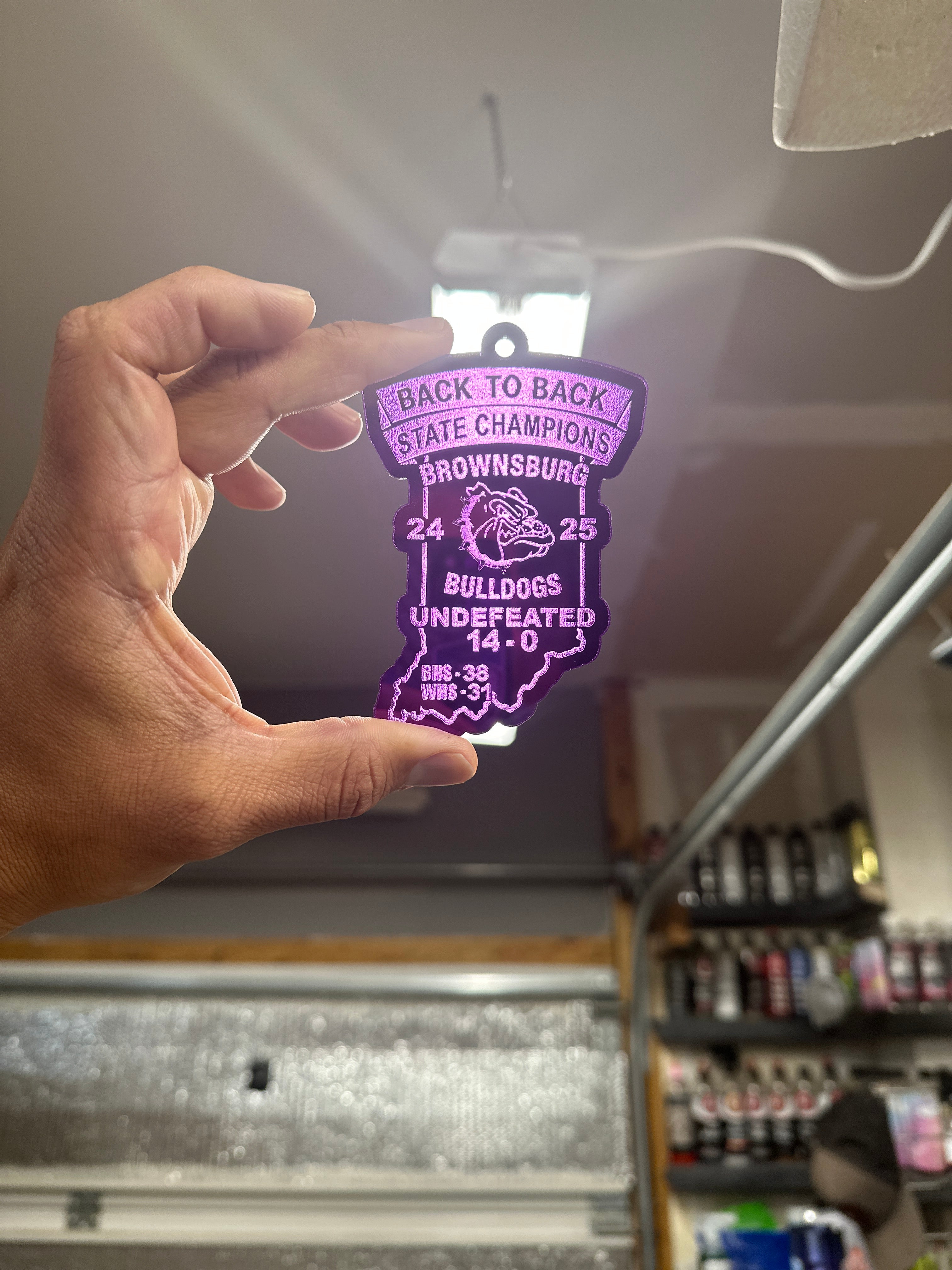 Back to Back STATE CHAMPS 2025 Ornament or Keychain - Brownsburg High School