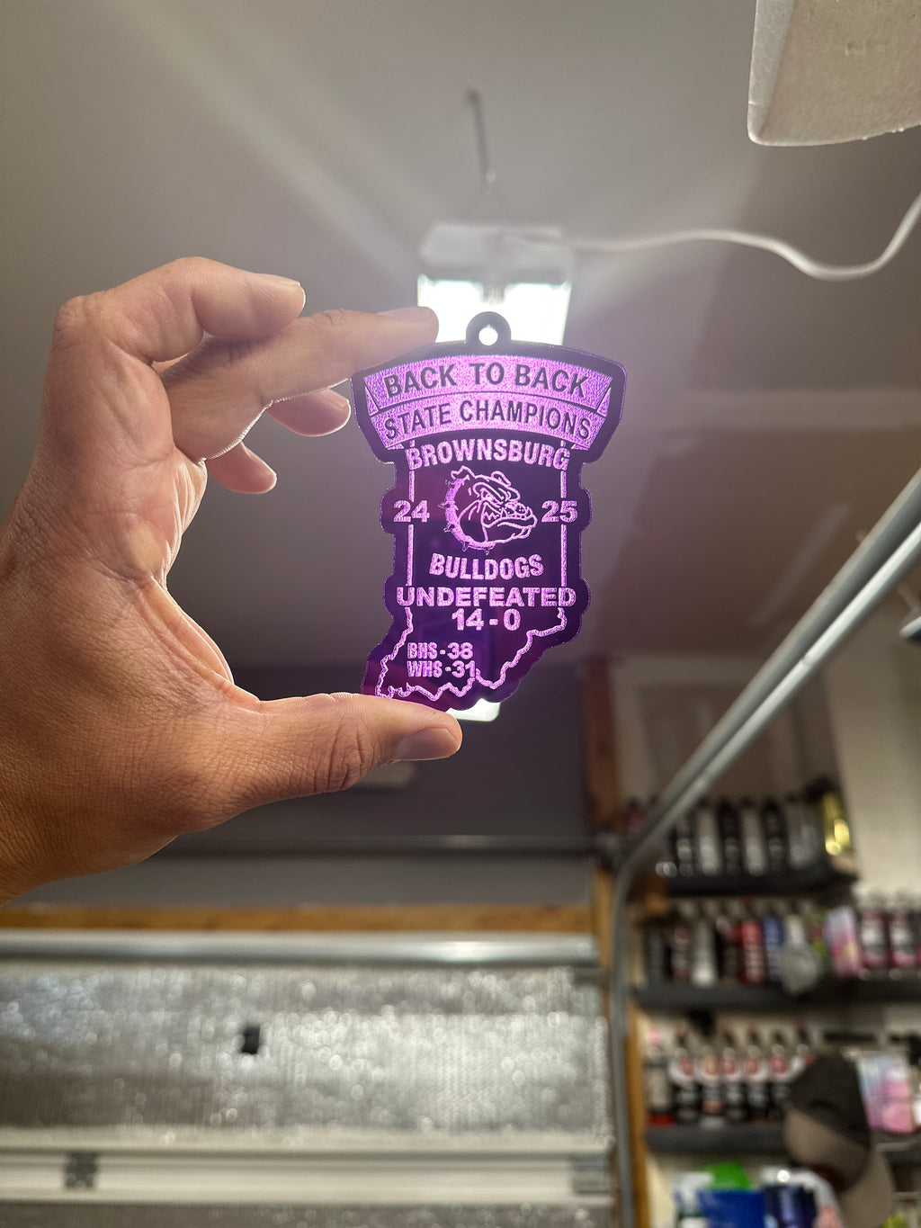 Back to Back STATE CHAMPS 2025 Ornament or Keychain - Brownsburg High School