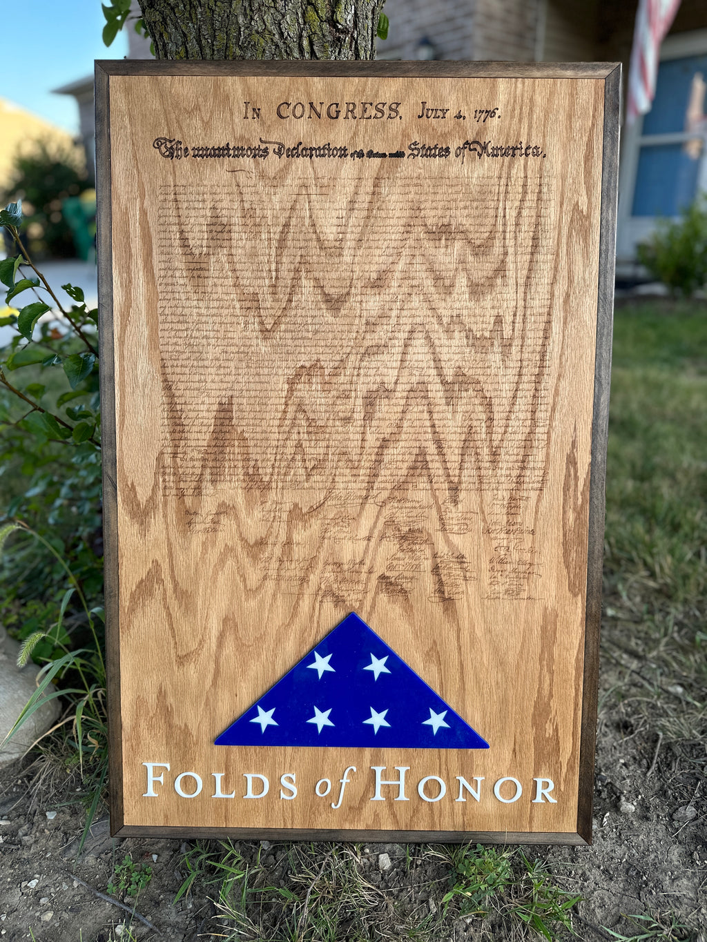 Personalized Wooden Trophy Plaque - Custom award for Corporate, Military, Special Recognition