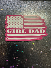 Girl Dad American Flag - Hat Patch