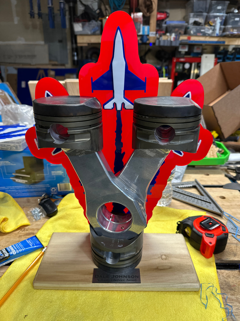 Personalized Wooden Trophy Plaque - Custom award for Corporate, Military, Special Recognition