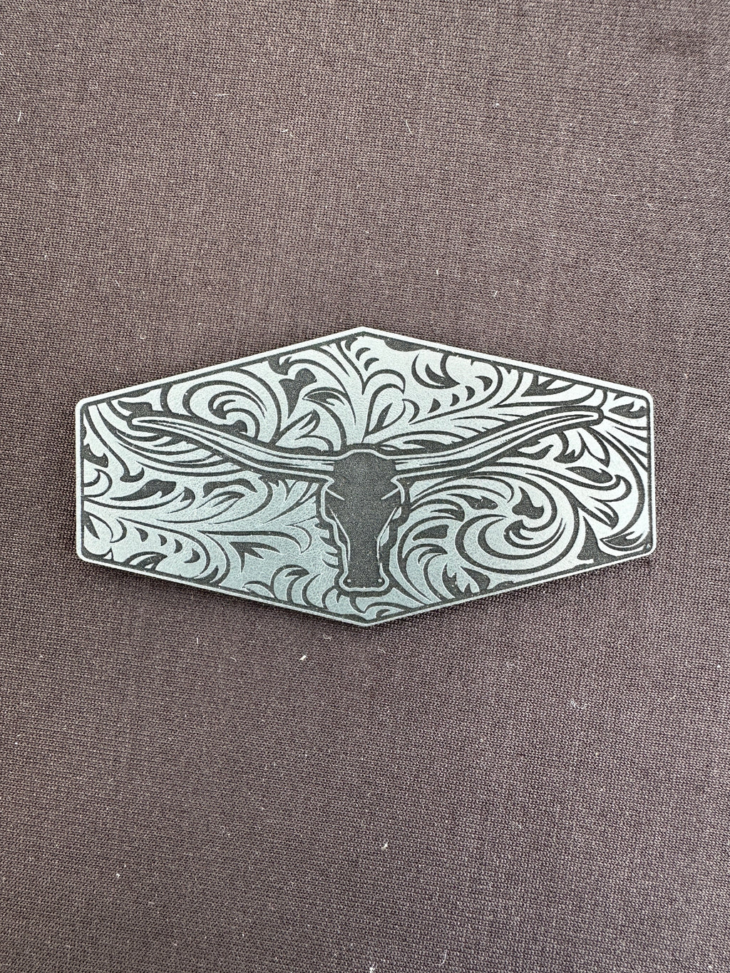 LongHorn Tooled Background - Hat Patch