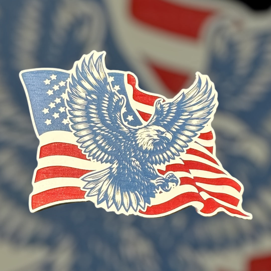 American Flag w/ Eagle - hat patch