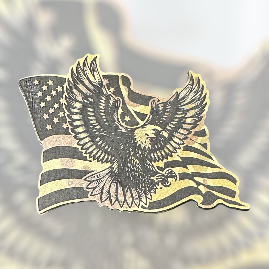 American Flag w/ Eagle - hat patch