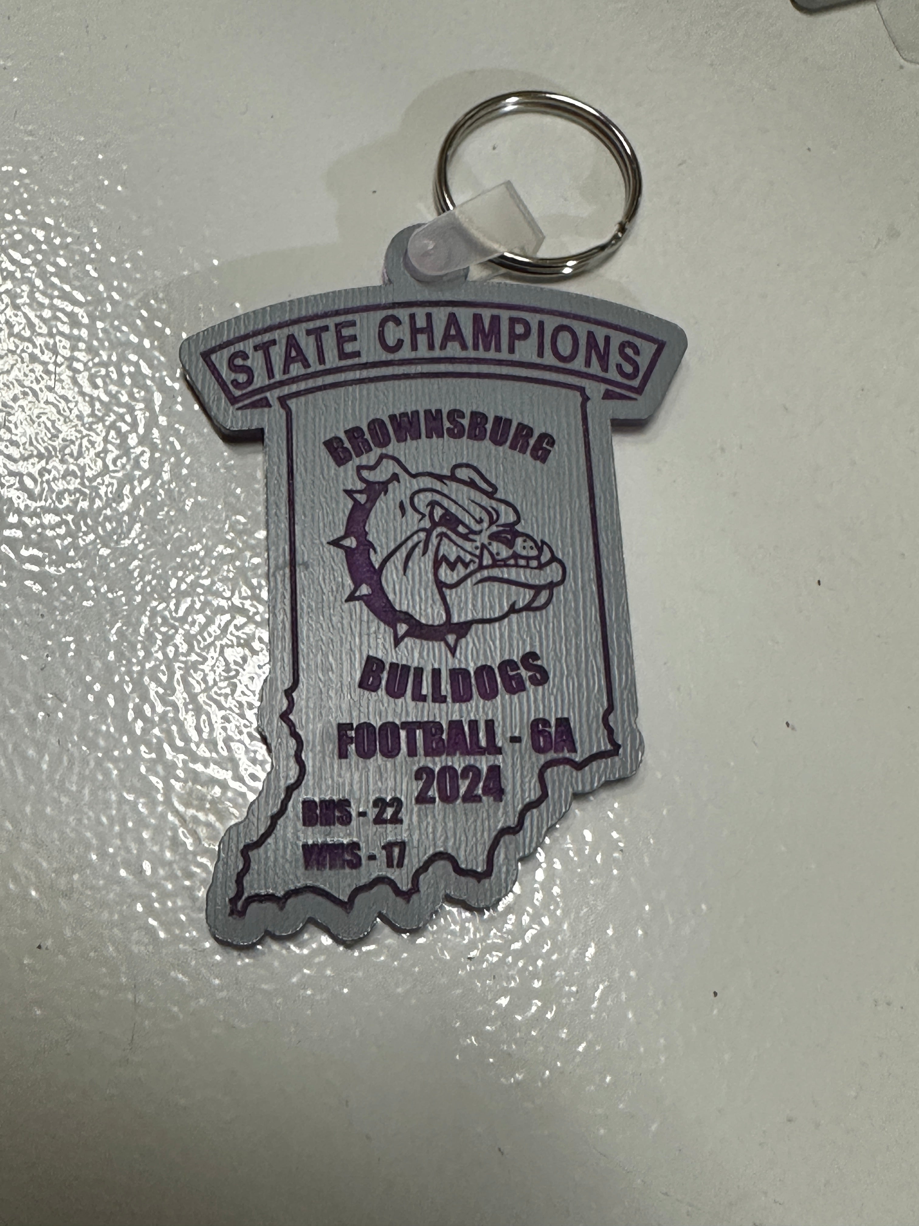Back to Back STATE CHAMPS 2025 Ornament or Keychain - Brownsburg High School