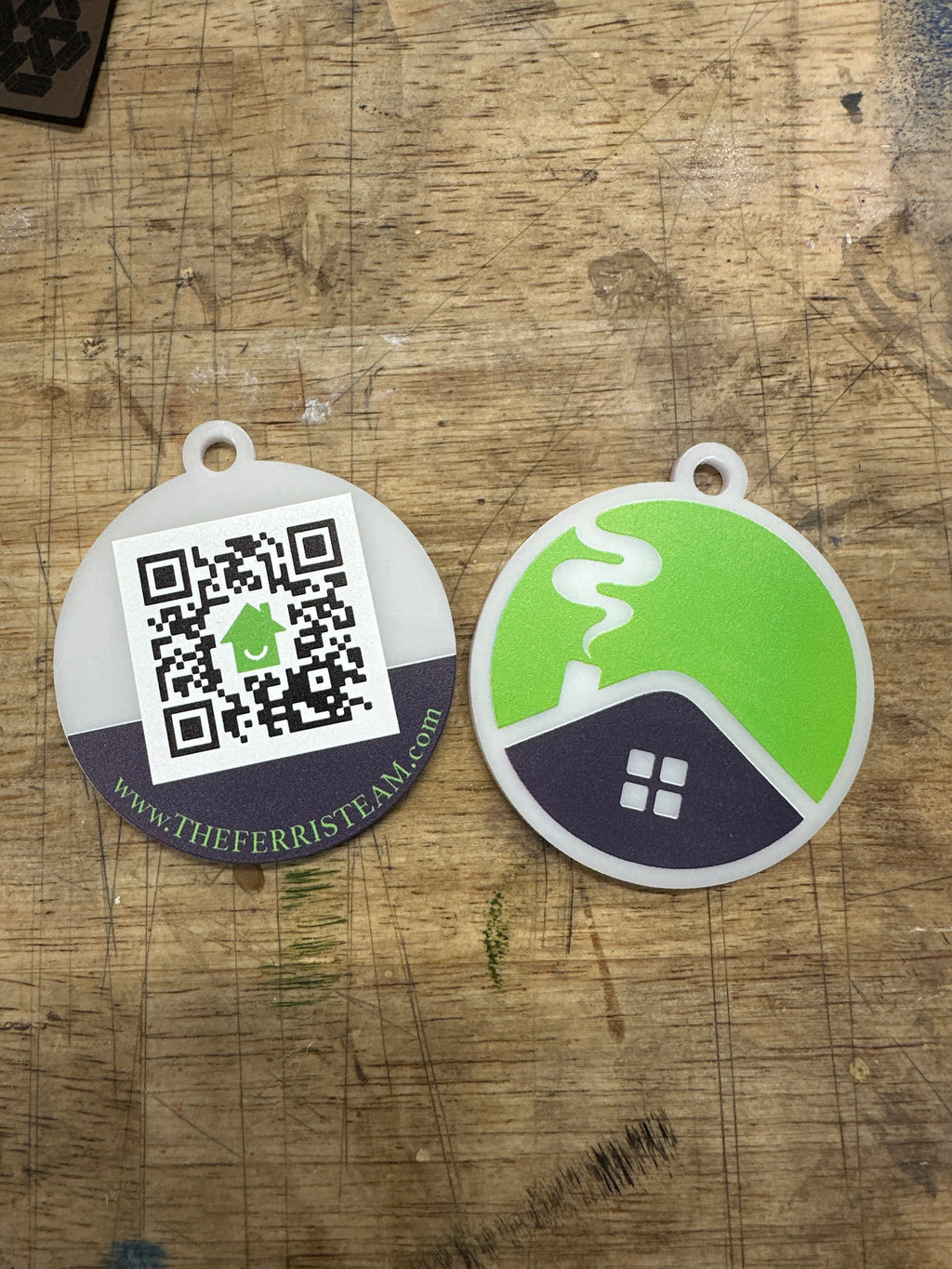 Custom Mini Keychains with Your Logo + QR Code