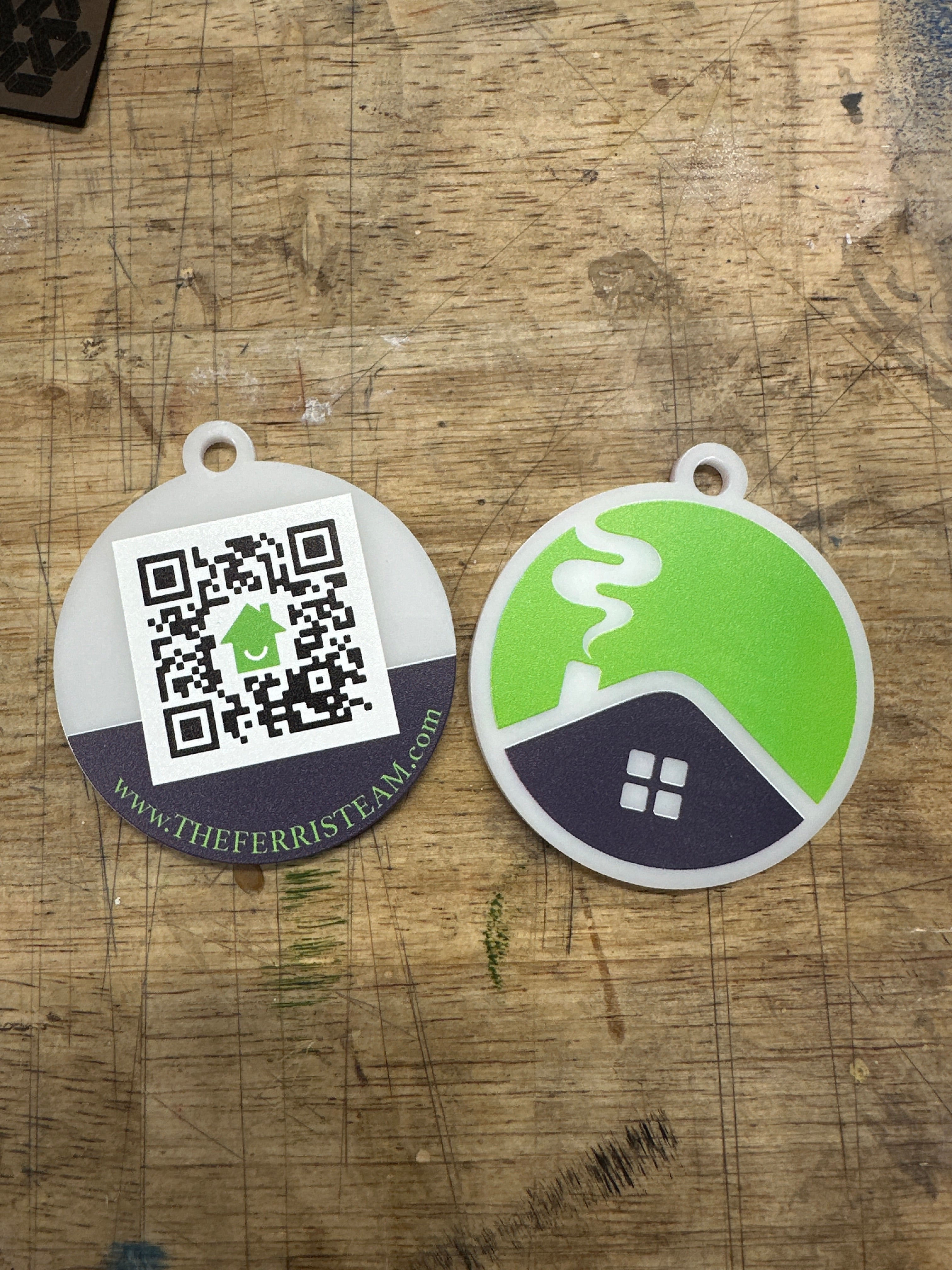 Custom Mini Keychains with Your Logo + QR Code