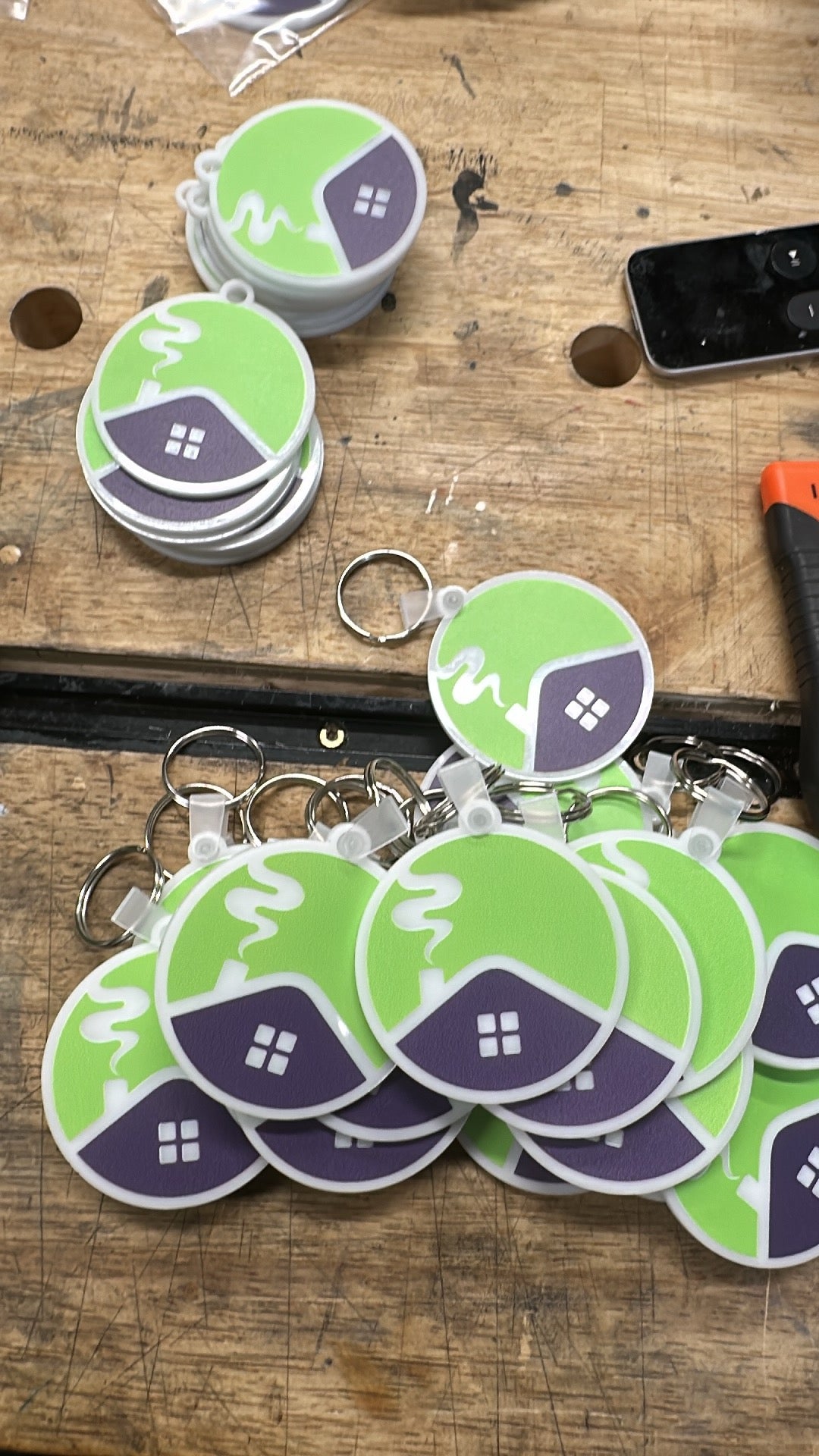 Custom Mini Keychains with Your Logo + QR Code