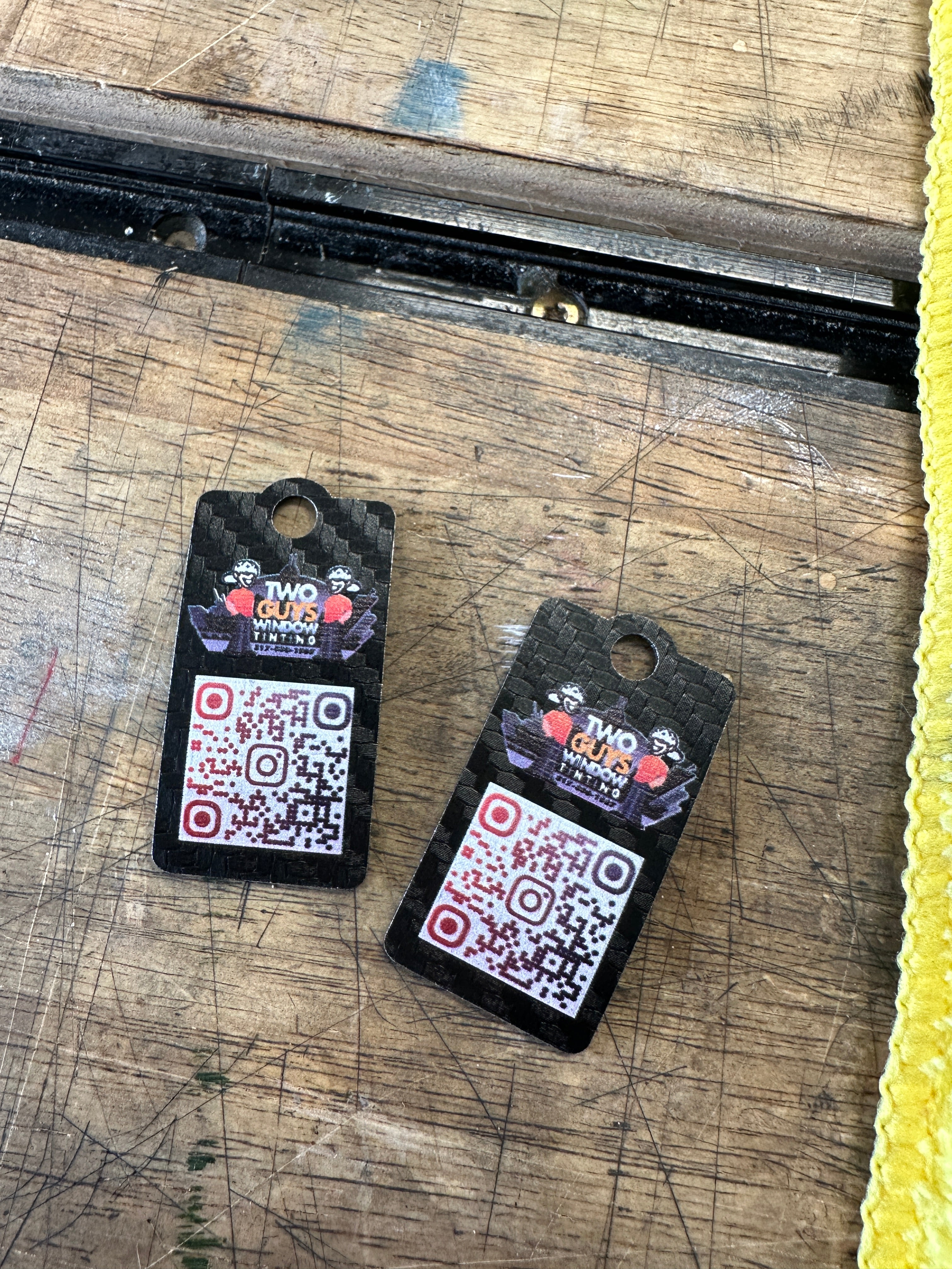 Custom Mini Keychains with Your Logo + QR Code