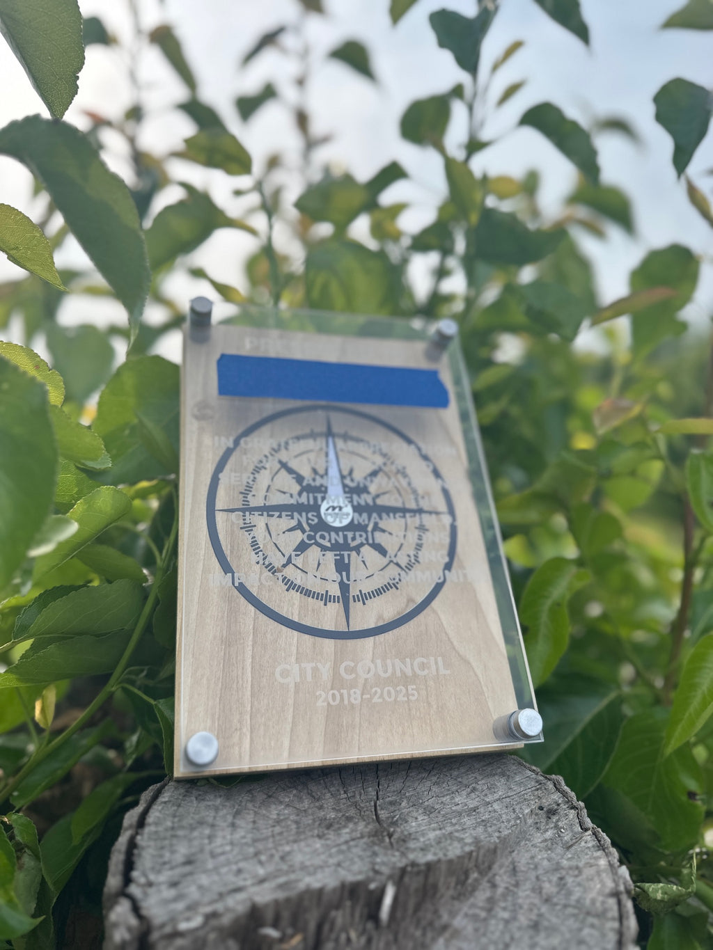 Personalized Wooden Trophy Plaque - Custom award for Corporate, Military, Special Recognition