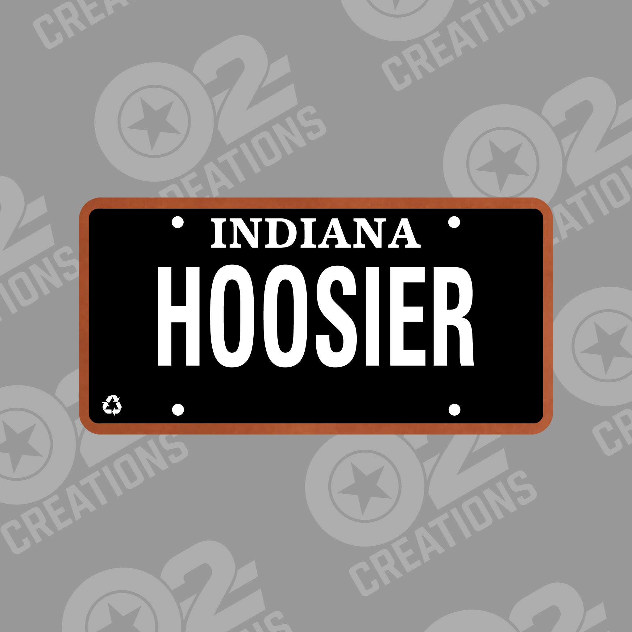 Indiana Hoosier License Plate - Hat Patch