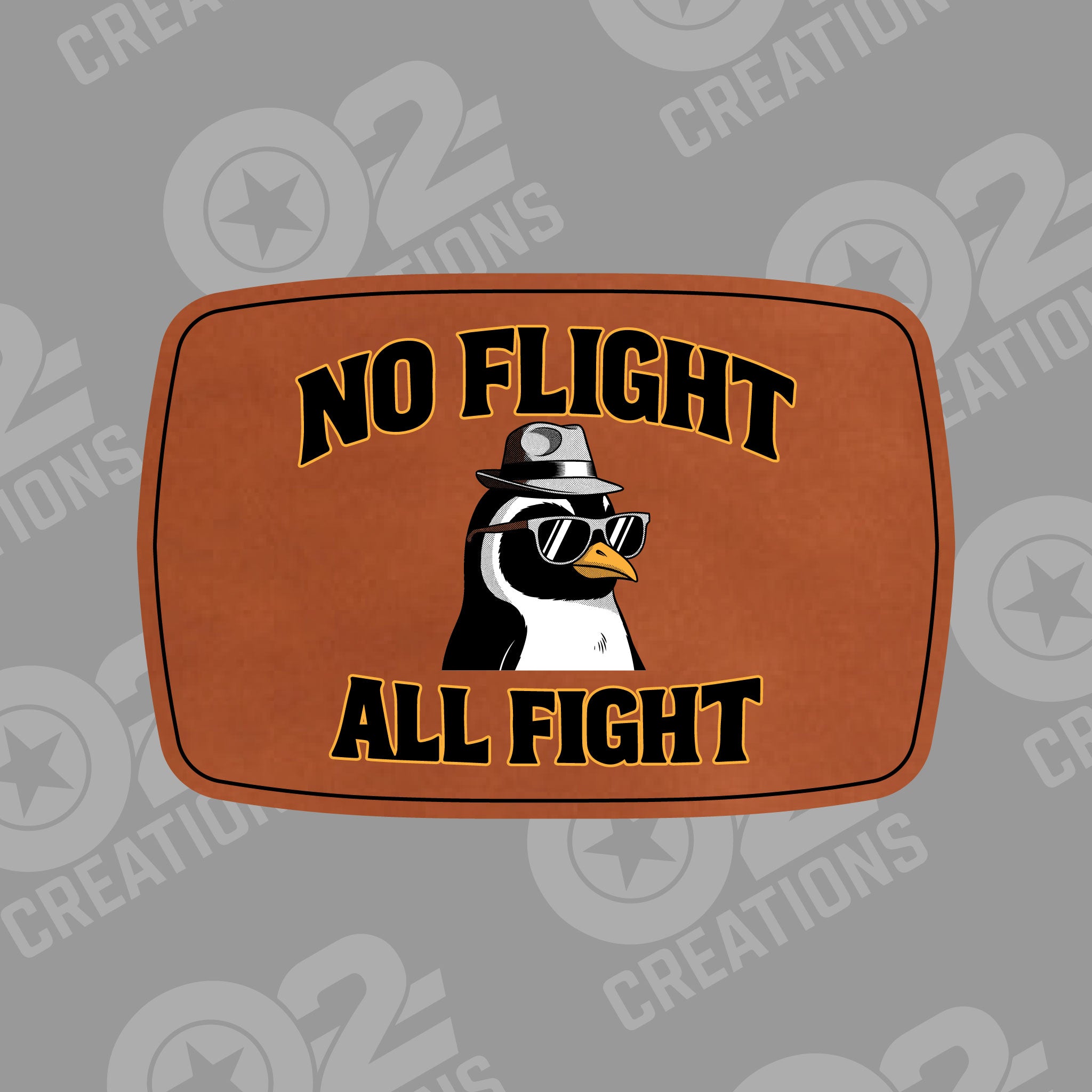 No Flight, All Fight - Hat Patch