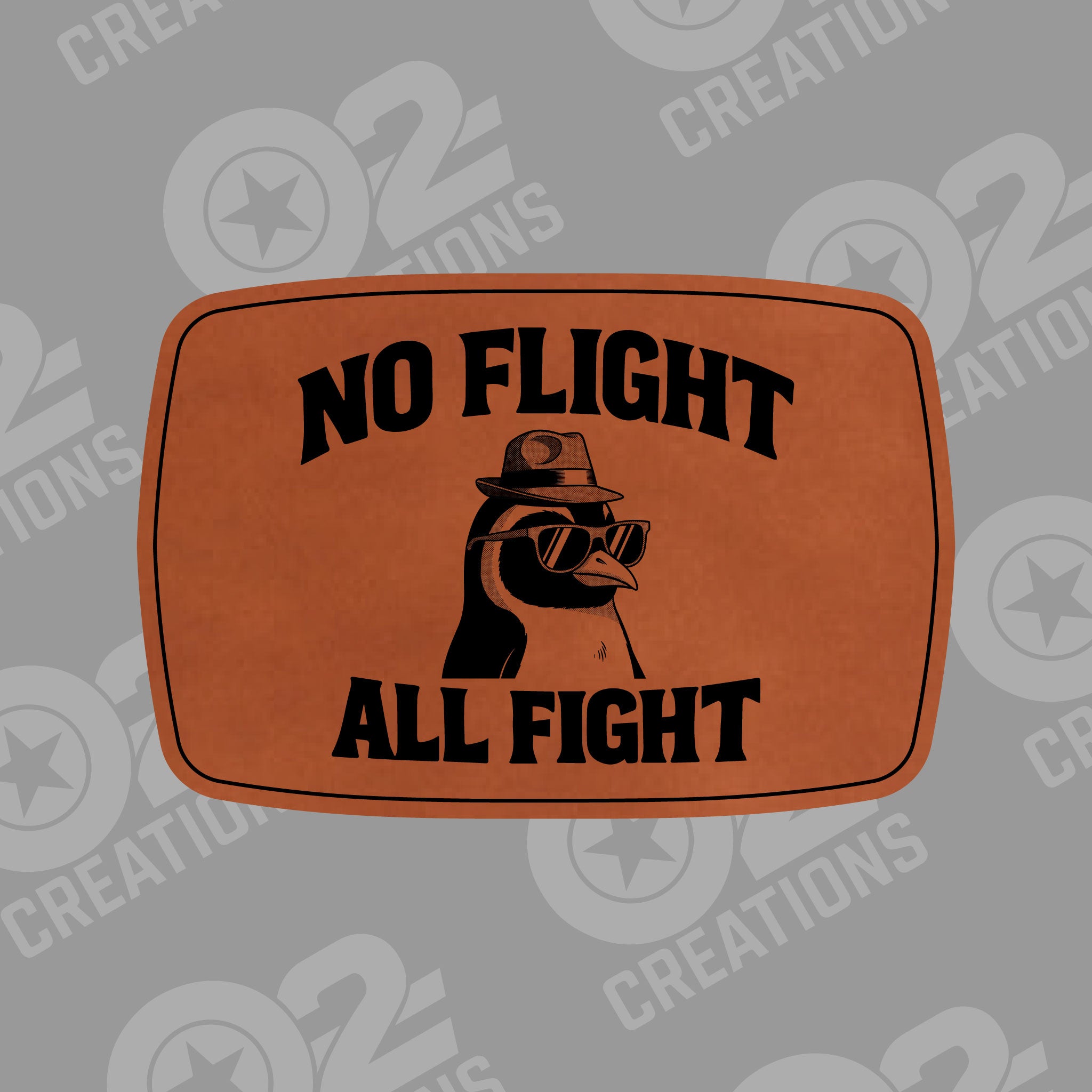 No Flight, All Fight - Hat Patch
