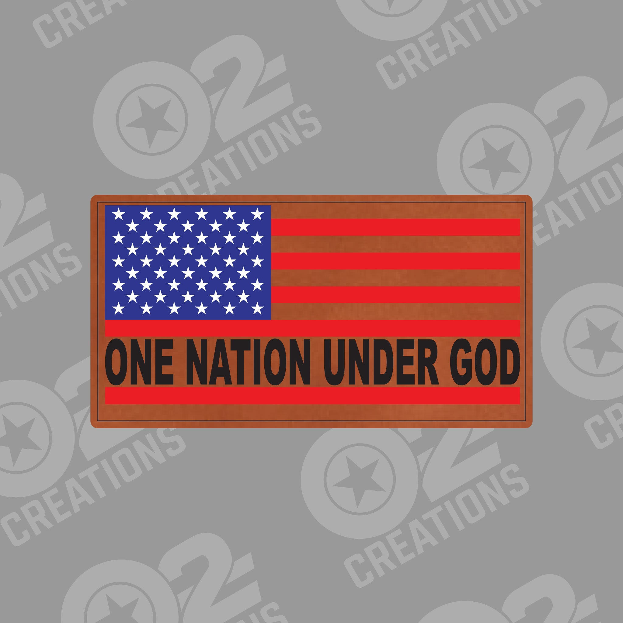 One Nation Under God American Flag - Hat Patch