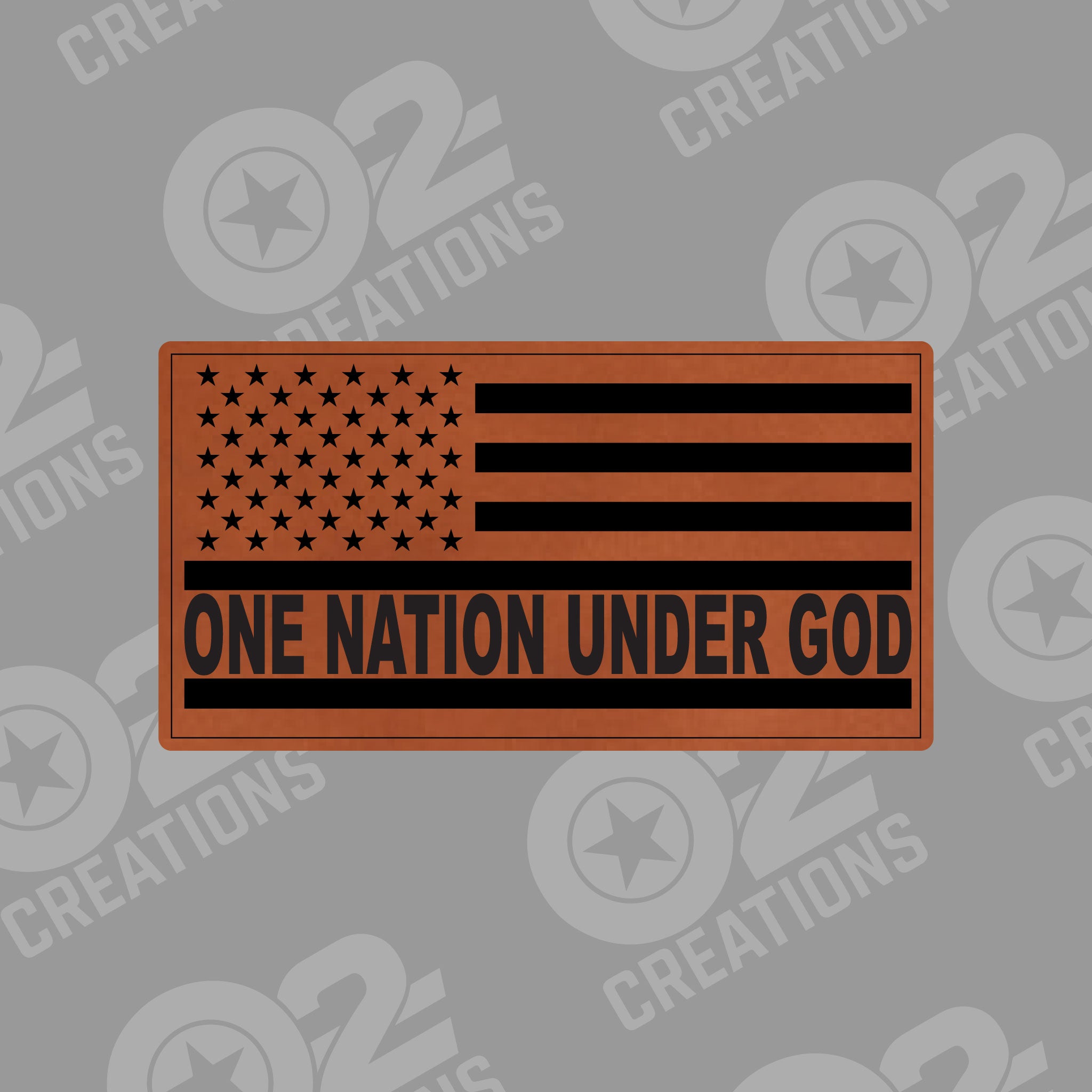 One Nation Under God American Flag - Hat Patch