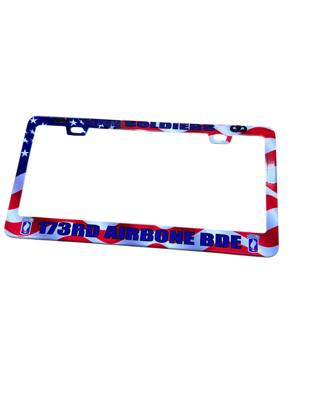 Metal license plate frame