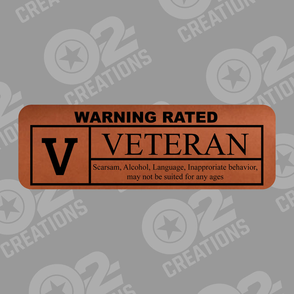 Rated V for Veteran  - Hat Patch