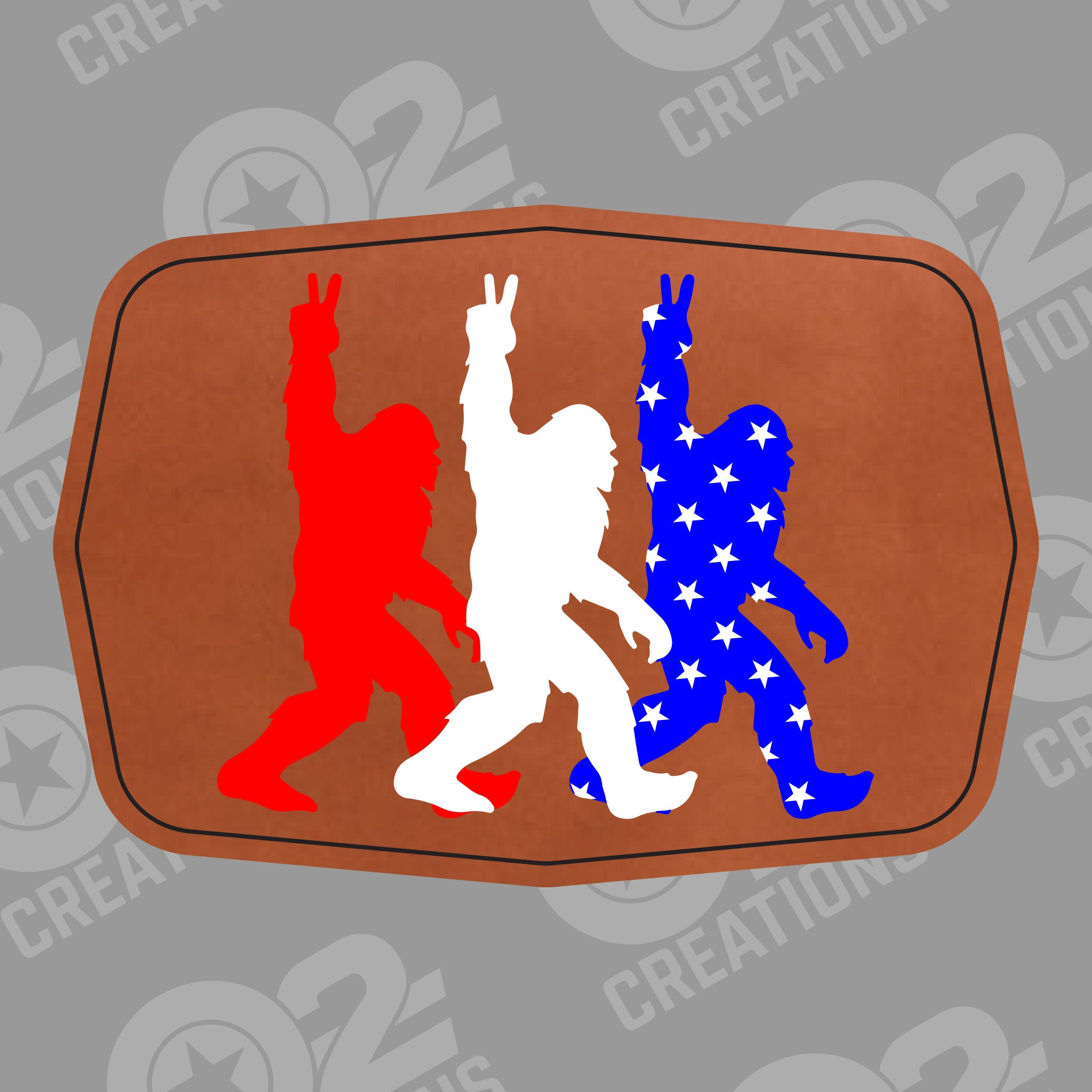 Sasquatch Peace Flag - Hat Patch