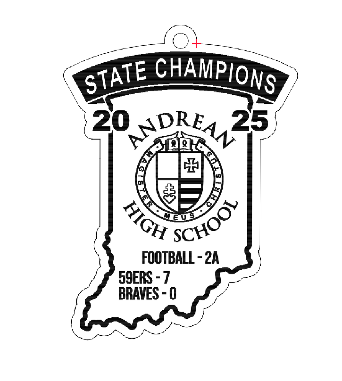 Andrean 59ERS STATE CHAMPS 2025 Ornament or Keychain