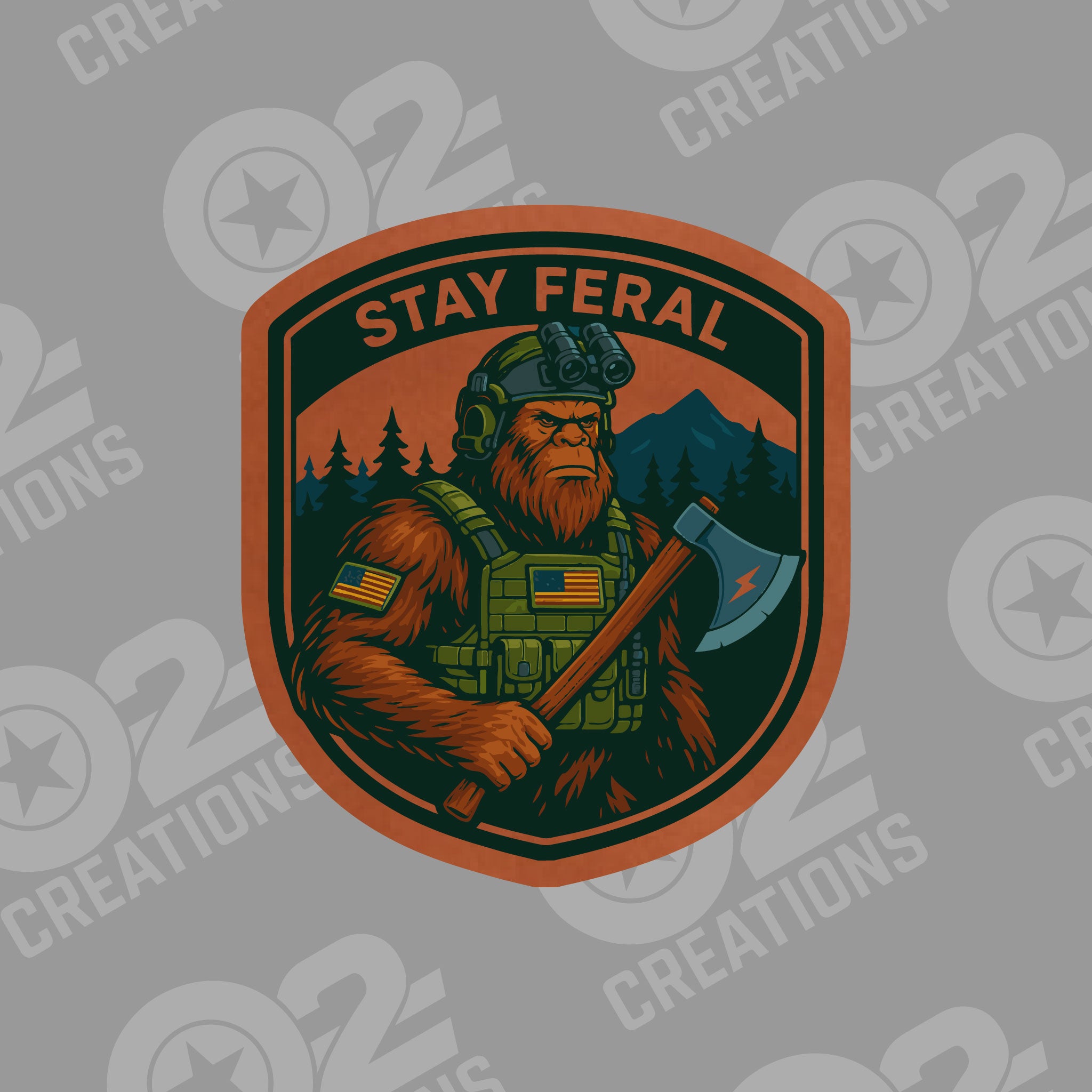 Stay Feral Tactical Sasquatch - Hat Patch
