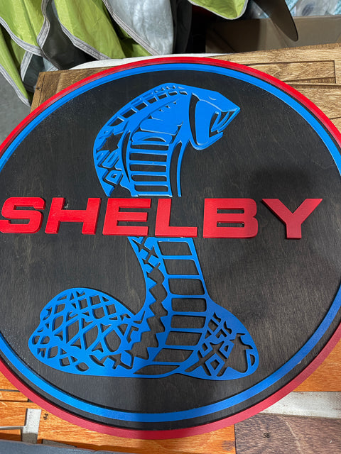 round Shelby snake replica logo