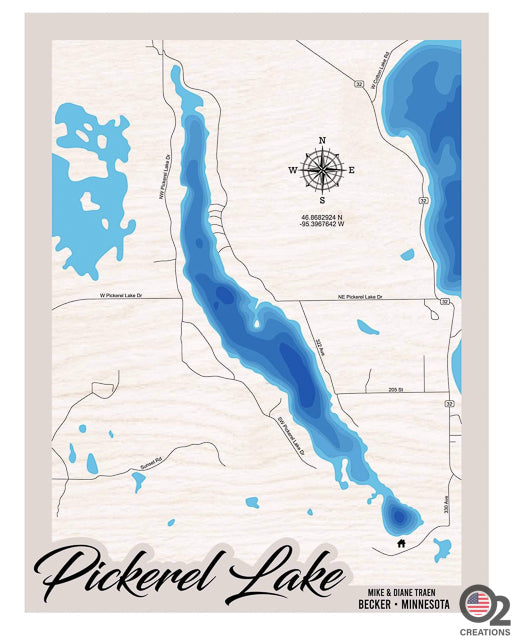 Customized Layered Bathymetric of ANY Lake or Costal region worldwide