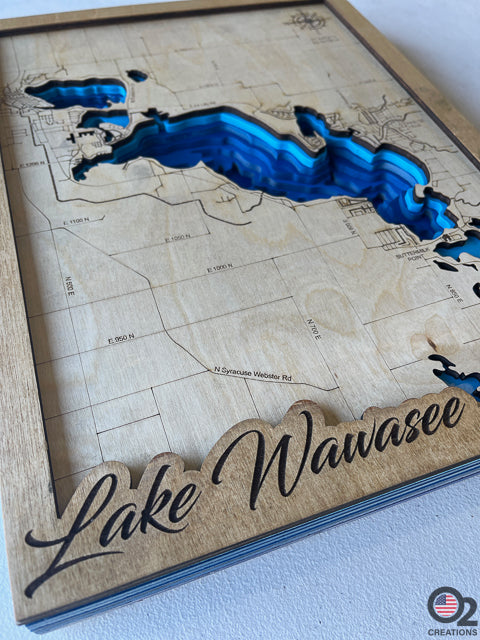 lake wawasee lake map