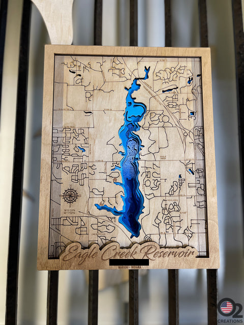 Customized Layered Bathymetric of Eagle Creek Reservoir, Marion County, Indiana
