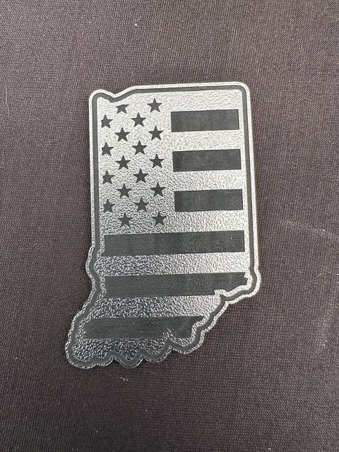 American Flag with State outline - Die cut - Hat Patch