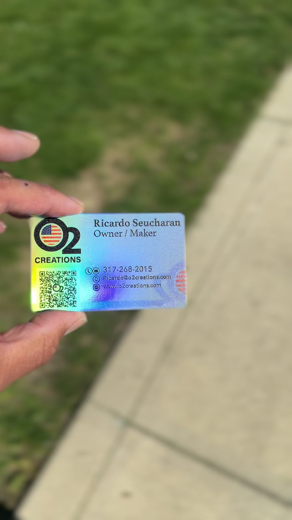 Holographic Business Cards Upload your design or have us design it for you