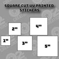 Square UV Printed Vinyl Stickers