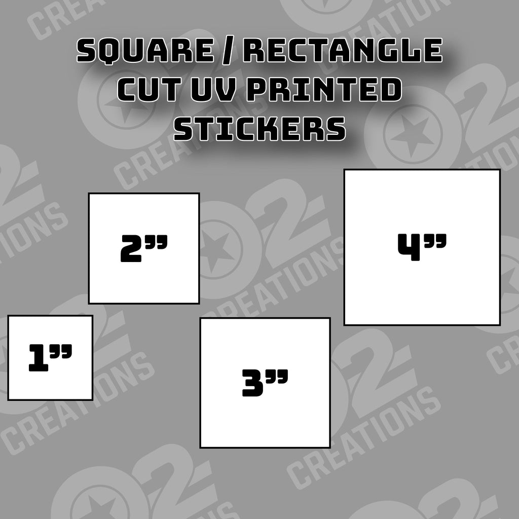Square /Rectangle UV Printed Vinyl Stickers